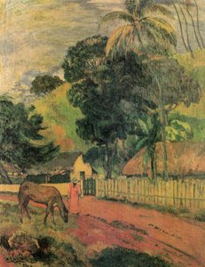 Landscape (Horse on the Path) by Paul Gauguin